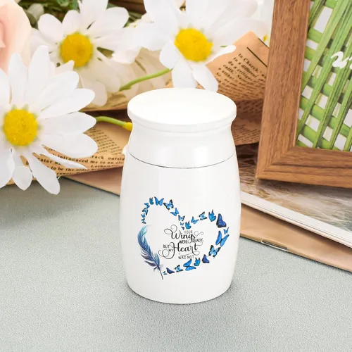 Miniatura 6 de Urna de aluminio para cenizas de mariposa, urna conmemorativa para cenizas humanas