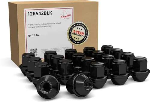 Miniatura 12 de Wheel Accessories Parts 20 tuercas de extremo abierto de 1/2 a 20 roscas de 0.827 in de largo, color negro, 3/4 pulgadas, 0.748 in, hexagonales