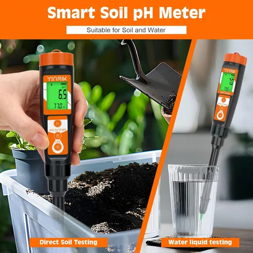 Miniatura 2 de Medidor digital de pH para suelo, probador de pH del suelo para plantas en maceta, lector de pH profesional para suelo y agua, kit electrónico