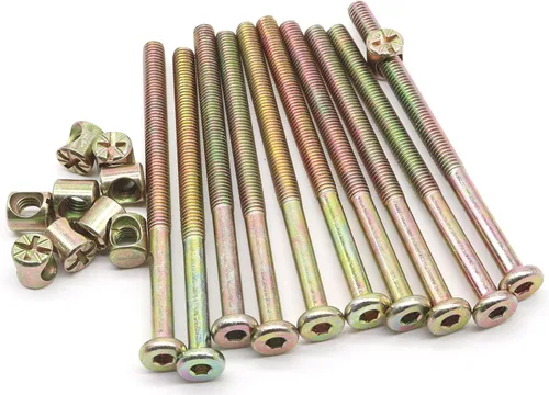 Miniatura 4 de Paquete de 10 tornillos hexagonales M6 x 3.543 in con cabeza Allen para muebles, cuna, cama de bebé, tuercas de barril, para literas, sillas, cunas