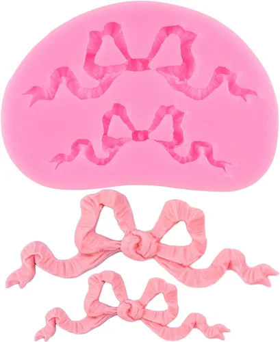 Miniatura 10 de Molde para fondant con moño, pajarita, molde de silicona para pastel de azúcar y dulces, moldes para manualidades para decoración de pasteles