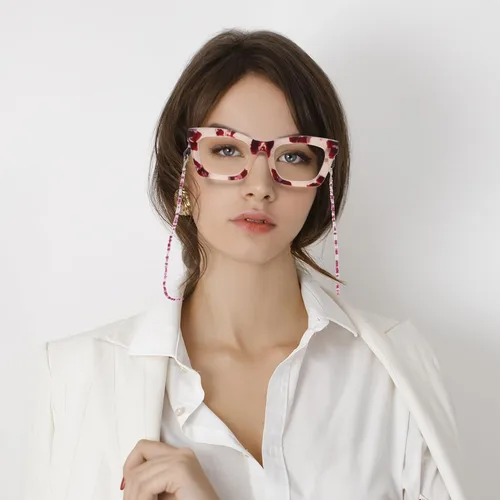 Miniatura 2 de REAVEE Paquete de 3 lentes de lectura estilo Oprah con cadena, lectores para mujer, bloqueo de luz azul con bisagra de resorte