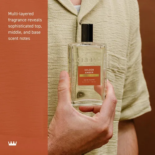 Miniatura 4 de Cremo Colonia para hombres - Espray de colonia Golden Amber para hombre, una combinación de grosella roja, piña, ámbar gris y musgo, fragancias