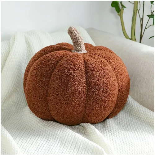 Miniatura 17 de Almohadas con forma de calabaza otoñal, suave almohada de calabaza de Halloween para decoración de fiesta, sofá, dormitorio, sala de juegos, Verde