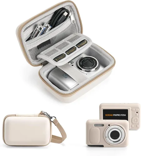 Kit de funda KODAK PIXPRO FZ55 – Estuche rígido de viaje y funda de silicona suave, a prueba de golpes, antiarañazos, almacenamiento organizado de