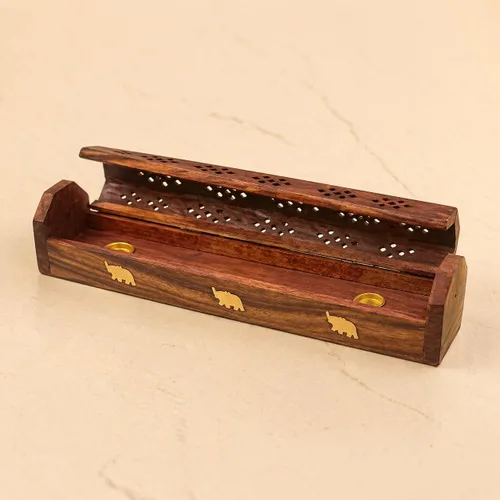 Miniatura 9 de LOVENSPIRE Om - Soporte para incienso de aluminio plateado Agarbatti Dhoop para cenizas, Dhoop Dan, soporte de incienso sin desorden bandeja cónica
