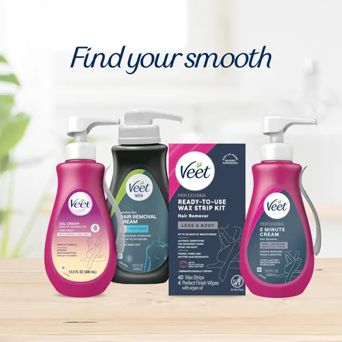 Miniatura 7 de Depilatorio, Crema depilatoria Veet Gel Sensitive, 13.5 onzas, Fórmula sensible con Aloe Vera y Vitamina E (paquete de 1)