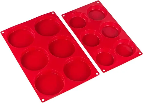 Miniatura 2 de Webake Moldes de silicona para bandeja redonda de disco de 3 y 4 pulgadas para pasteles, parte superior de muffins, bollo, natillas, tarta