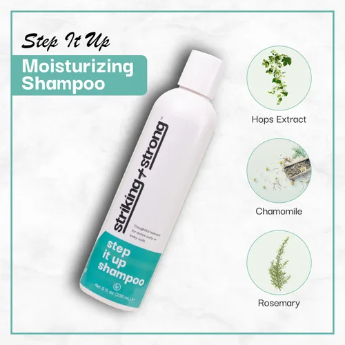Miniatura 2 de Striking + Strong Step It Up Champú para cabello ondulado, rizado, rizado y rizado, sin sulfato, parabenos, silicona, ftalatos, DEA y tintes, 8