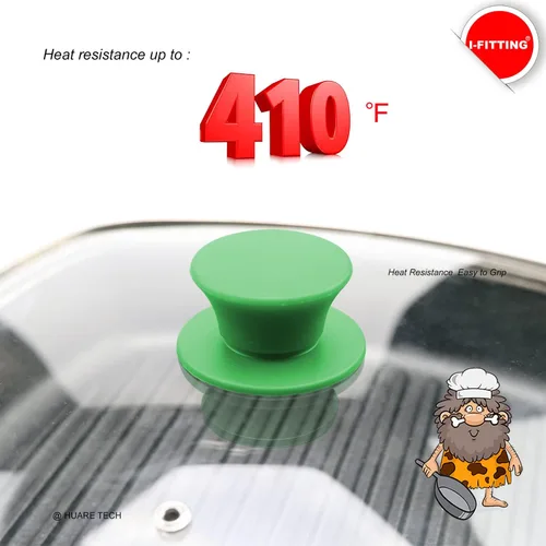 Miniatura 4 de Pomo universal de repuesto para tapas de cacerola, de silicona, resistente al calor, sin BPA, apto para lavavajillas, se adapta a sartenes y fundas