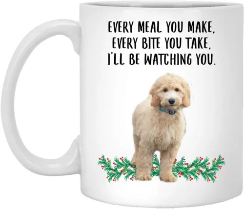 Divertidos regalos amarillos Goldendoodle para mujeres, Día de la Madre 2026 Every Meal You Make Every Bite You Take, taza de café de cerámica,