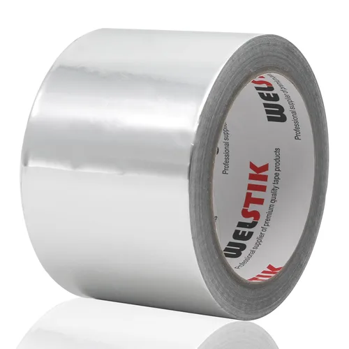 WELSTIK Cinta de papel de aluminio de grado profesional de 3.9 mil de grosor para HVAC, sellado y parcheo de conductos de aire caliente y frío,