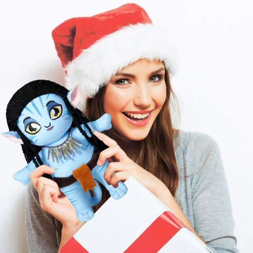 Miniatura 8 de Juguetes de peluche, lindo peluche de Aniaml en pañalero, muñeca kawaii Na'vi, regalos de cumpleaños de Navidad, perfecto para niños, niñas, Azul