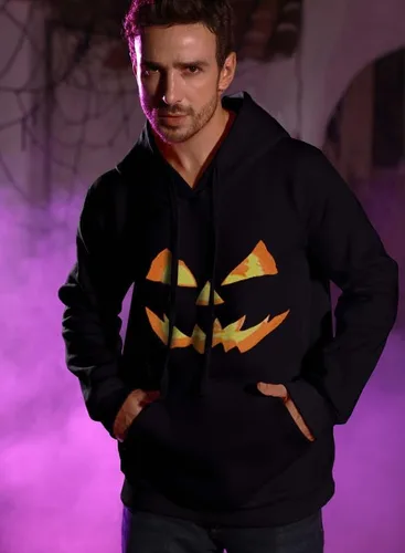 Miniatura 2 de Arvilhill Sudadera con capucha de calabaza de Halloween para hombre