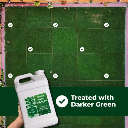 Miniatura 6 de Simple Lawn Solutions - Hierro líquido verde oscuro - Micronutrientes quelatados - Refuerzo concentrado para césped, plantas de interior y jardín al