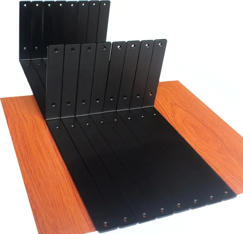 Miniatura 38 de Paquete de 12 soportes de estante en L de 8 pulgadas de largo x 6 pulgadas de alto x 1.5 pulgadas de ancho, 5 mm de grosor, soporte de estante en L