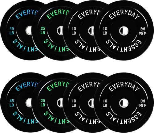 Miniatura 13 de Fitvids Placas de Tope Olímpicas de 2 Pulgadas, Placas de Peso Perfectas para Levantamiento de Pesas y Entrenamiento de Fuerza, Múltiples Pesos