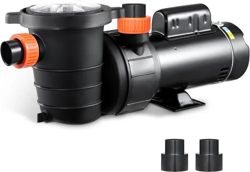 Miniatura 18 de VEVOR Bomba de piscina sobre el suelo, 2.5 HP, 148 GPM Max Flow Bomba de piscina de una sola velocidad, 220 V, 3450 RPM, elevación máxima de cabeza