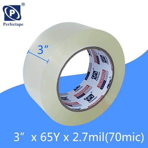 Miniatura 4 de PERFECTAPE 3" Cinta de embalaje resistente 1 rollo con pistola de cinta de 3", transparente, 2.7 mil, 3 pulgadas x 65 yardas, para embalaje, envío
