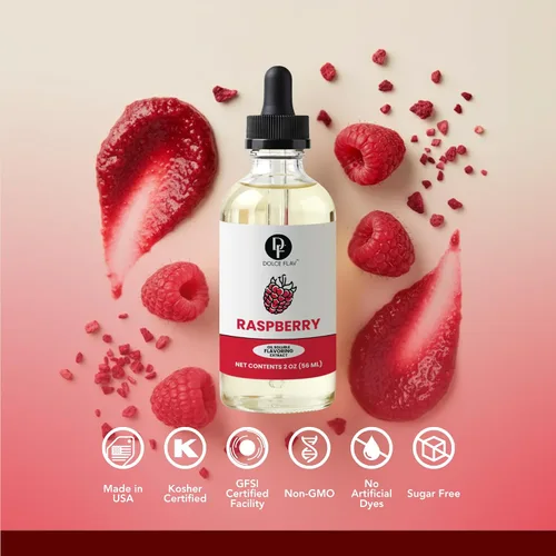 Miniatura 2 de Dolce Flav Extracto de Frambuesa – 2 onzas de saborizante concentrado de frambuesa soluble en aceite, kosher, sin azúcar, para chocolates, caramelos