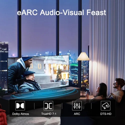 Miniatura 6 de Cable HDMI 2.1 de 8 K, 1 pie / 0.3 m, 48 Gbps, ultra alta velocidad, 4 K 240 Hz 165 Hz 144 Hz 120 Hz, 8 K 60 Hz, HDR10+, eARC, HDCP2.3 , cable