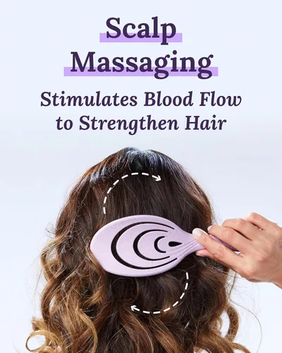 Miniatura 3 de Cepillo desenredante para el cabello para mujeres, cepillo suave para masajear el cuero cabelludo para mujeres con paleta flexible, cepillo