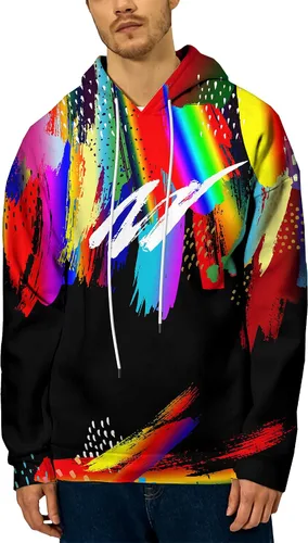 Miniatura 2 de YAJOOEY - Sudadera con capucha unisex con estampado 3D para hombres y mujeres.