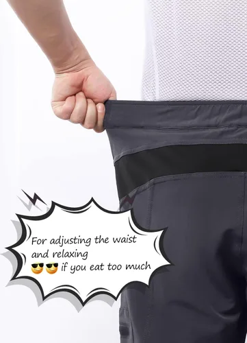 Miniatura 3 de BERGRISAR Pantalones cortos de ciclismo para hombre, corte holgado, con 6 bolsillos