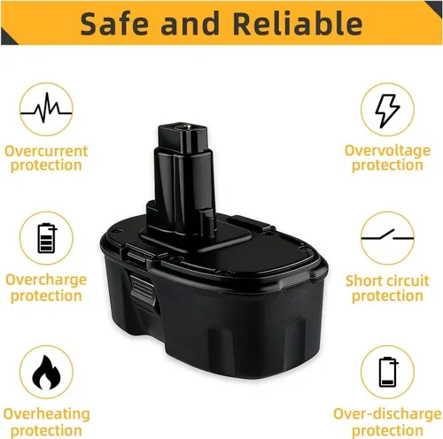 Miniatura 2 de Batería de repuesto de 18 V para DeWALT: 18 voltios 5.0Ah XRP DC9096 Ni-Mh Baterías compatibles con DC9098 DC9099 DW9095 DW9096 DW9098 Herramientas