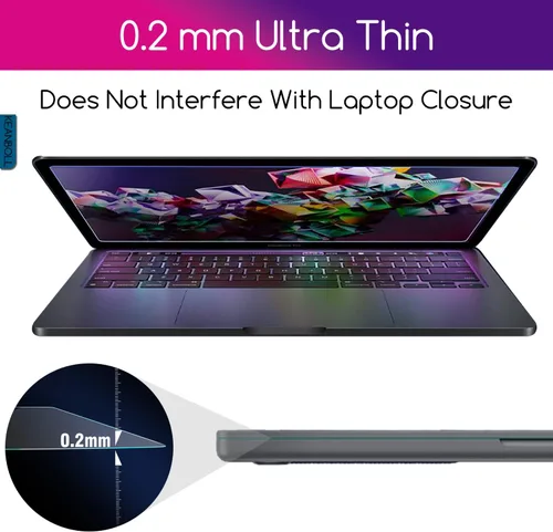 Miniatura 5 de KEANBOLL Paquete de 2 Protectores de Pantalla de Vidrio Templado MacBook Pro 13 para MacBook Pro de 13 pulgadas (2016-2022 / M1, M2), MacBook Air