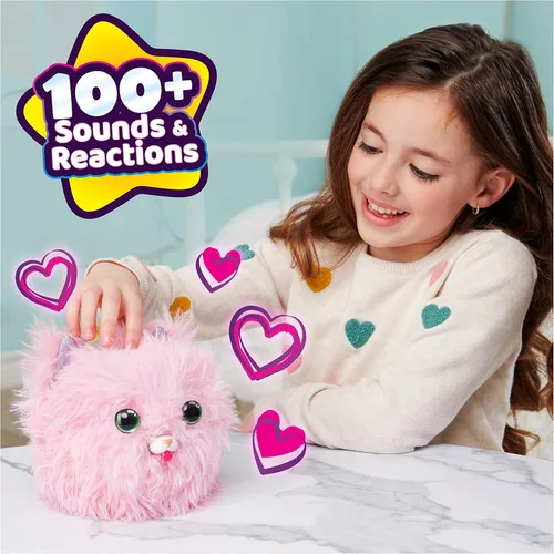 Miniatura 2 de WHAT THE FLUFF?, Purr 'n Fluff, juguete interactivo sorpresa con más de 100 sonidos y reacciones, juguetes para niños para niñas de 5 años