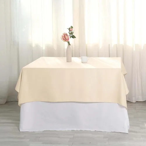 Miniatura 92 de Efavormart - 5 manteles rectangulares de poliéster blanco de 60 x 102 pulgadas, para banquetes, bodas, fiestas, restaurantes