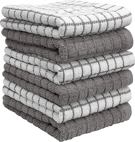 Miniatura 6 de Bumble - Toallas de cocina Toallas de cocina 100% algodón con lazo para colgar, 16 x 28 pulgadas, 380 GSM, juego de toallas de cocina absorbentes