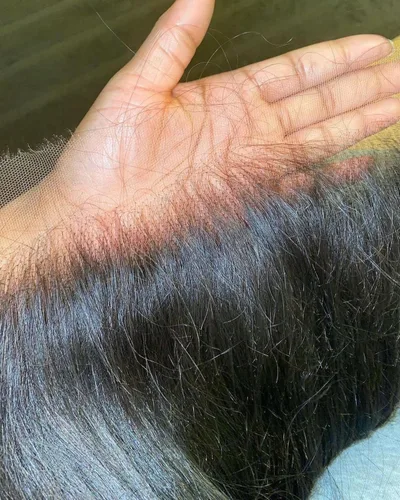 Miniatura 4 de BEEOS Encaje frontal real HD de 13 x 4 pulgadas, encaje frontal ultra fino invisible HD vívido limpio pre-arrancado cabello humano lacio sedoso