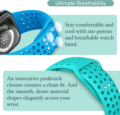 Miniatura 4 de Compatible con Apple Watch Band de 1.496 pulgadas, 1.575 pulgadas, 1.614 pulgadas, 1.654 pulgadas, 1.732 pulgadas, 1.772 pulgadas, S/M M/L, correas