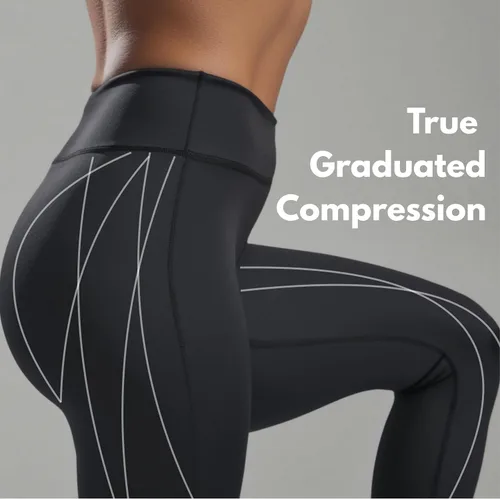 Miniatura 6 de CompressionZ - Leggings de compresión de cintura alta para mujer, para hacer yoga, correr, ir al gimnasio, fitness y entrenar a diario, pantalones