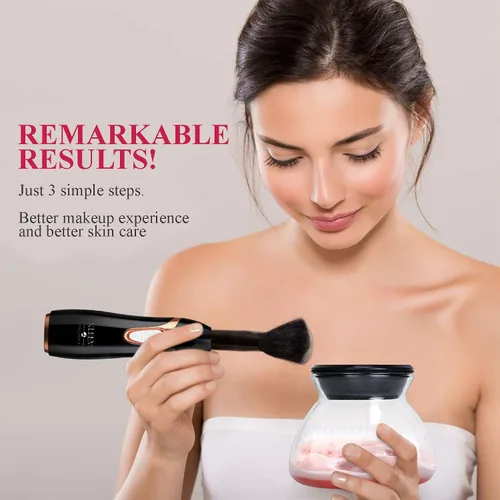 Miniatura 2 de Kleem - Máquina limpiadora de brochas de maquillaje eléctrica Lavadora automática de brochas de maquillaje y secadora giratoria con champú
