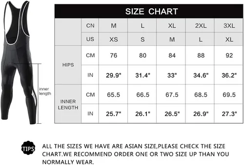 Miniatura 8 de Santic Mens Cycling Bib Pants with padded Winter Bibs Tights