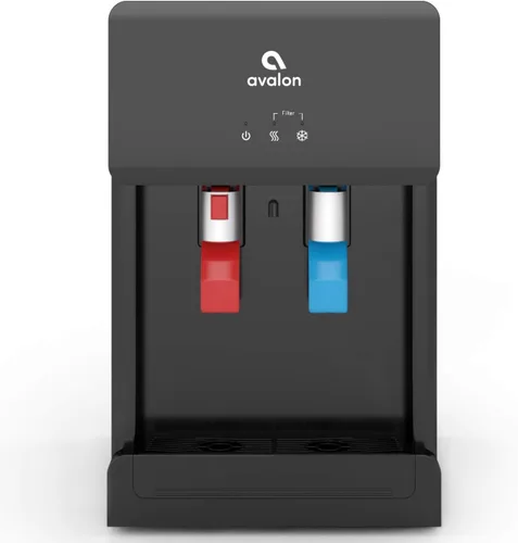 Avalon B8BLK Dispensador de agua sin botellas y sin contacto de sobremesa - Filtros de agua de 2 etapas y kit de instalación incluido, certificado