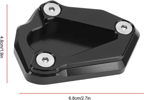 Miniatura 7 de Extensor de pata de cabra de motocicleta, almohadilla de extensión de soporte lateral para pie, placa de soporte de aleación de aluminio