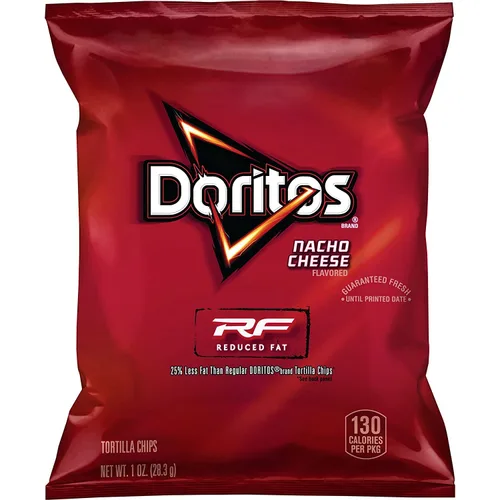 Miniatura 4 de Doritos Chips de tortilla saborizados, queso nacho reducido en grasa, 1 onza (paquete de 72)