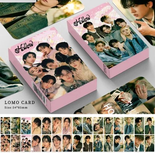 Miniatura 3 de 120 piezas de tarjetas fotográficas de Stray-Kids, tarjetas Lomo de Stray-Kids para colección (Beige)