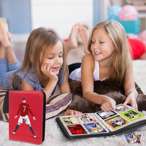 Miniatura 6 de Carpeta de Tarjetas de Fútbol 400 Bolsillos para Coleccionistas de Tarjetas de Intercambio de Fútbol, Libro de Almacenamiento de Tarjetas Portátil e