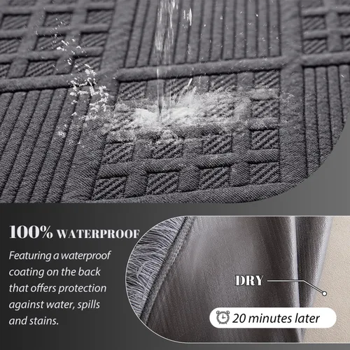 Miniatura 2 de Fundas Impermeables para Sofá Seccional Funda de Sofá Seccional Forma de L Fundas de Sofá Esquinero Manta para Perros Mascotas Lavable Jacquard Gris