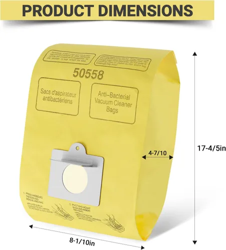 Miniatura 7 de Bolsas para aspiradora Kenmore Canister Tipo C/Q 50555 50557 50558 y Tipo C-5, 15 unidades de Improvedhand