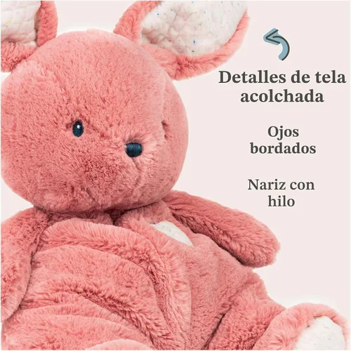 Miniatura 5 de GUND Baby Oh So Snuggly Bunny Animal de Peluche, Juguete de Conejito para Niños Pequeños, Rosa Polvoriento, 12.5
