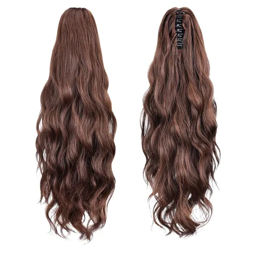 Miniatura 286 de Extensiones de cola de caballo de cabello rubio, extensiones de cola de caballo para mujer, pinza de extensiones de cabello rizado de 12 pulgadas