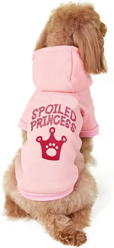 Miniatura 3 de Camisas rosas para perras, ropa para cachorros, sudadera con capucha para mujer, sudadera con corona de princesa para mascotas, camiseta para perros