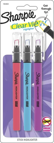 Miniatura 9 de Sharpie Clear View 1950746 - Resaltador en barra, amarillo, paquete de 12