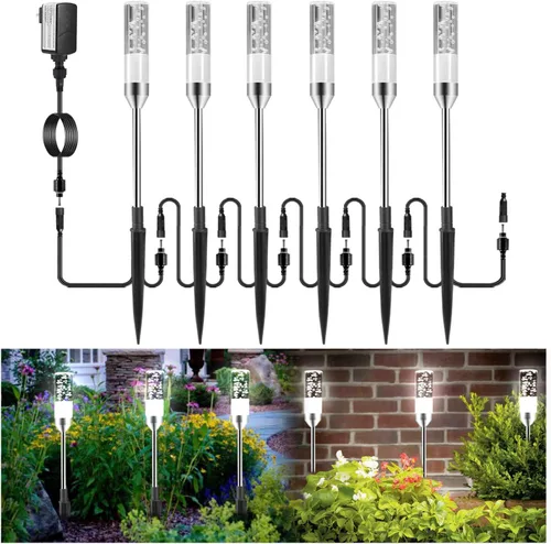 Miniatura 5 de B-right 3 luces de extensión para luces de camino, extensibles, impermeables, 0.8 W, 95 lúmenes por luz, blanco frío, 6000 K (sin adaptador)
